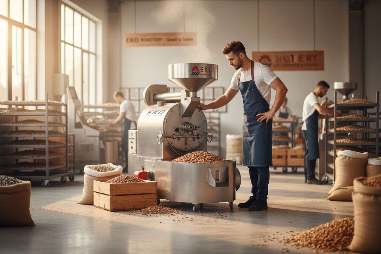 Batch roasting machine