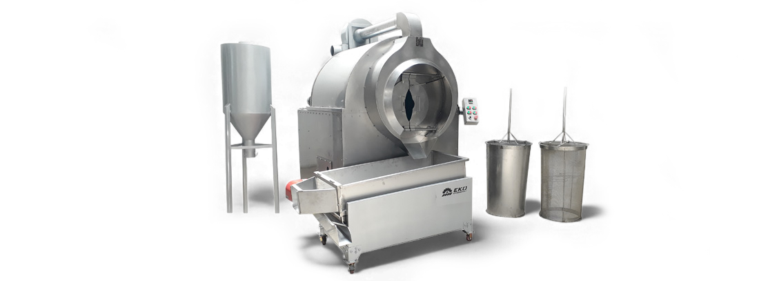 Batch nut roasting machine