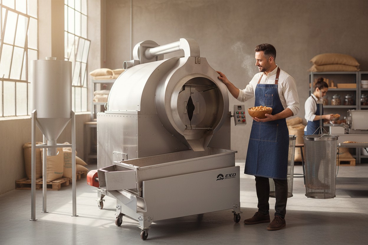 Batch roasting machine